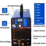Plasma Cutter PULSE TIG Welder Stick Welder 3 in 1 Combo 40A Plasma Cutting 180A TIG Arc MMA Welding Upgrade Increase Pulse Function Dual Voltage 110V/220V More Stable Welding Machine 520TSCPF