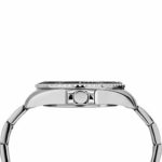 Timex Men’s Dress Analog 44mm Stainless Steel Multifunction Bracelet Watch, Silver-Tone/Black