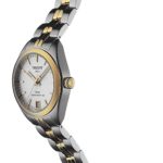 Tissot Women’s PR 100 Powermatic 80 Lady 316L Stainless Steel case with Yellow Gold PVD Coating Automatic Watch Strap, Grey, 16 (Model: T1012072203100)