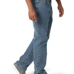 Wrangler Authentics mens Comfort Flex Waist Relaxed Fit Jeans, Light Stonewash, 46W x 30L US
