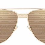 Versace VE2209 Sunglasses 1252V3-58 -, Brown Tamp Versace Silver Gold VE2209-1252V3-58