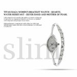Titan Raga Women’s Bracelet Watch – Quartz, Water Resistant – Silver Band and Mother of Pearl Dial