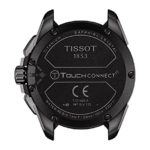 Tissot Unisex T-Touch Connect Solar Antimagnetic Titanium Case Swiss Tactile Quartz Watch with Rubber Strap, Black, 23 (Model: T1214204705103)