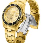 Invicta Men’s Pro Diver Quartz Watch with Stainless Steel Strap, Gold, 22 (Model: 30025)