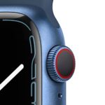 Apple Watch Series 7 (GPS + Cellular, 41mm) Blue Aluminum Case with Abyss Blue Sport Band, Regular (Renewed)
