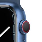 Apple Watch Series 7 (GPS + Cellular, 45mm) Blue Aluminum Case with Abyss Blue Sport Band, Regular (Renewed)