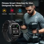 KOSPET Smart Watches for Men 3ATM Waterproof Fitness Tracker, Blood Pressure/Blood Oxygen Activity Tracker, 1.69″ Military Smart Watch with Heart Rate Sleep Monitor for iPhone Android
