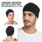 Headshion Skull Caps for Men Women, 2-Pack Multifunctional Headwear Bike Hard Hat Helmet Liner Cotton Beanie Sleep Caps