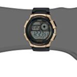 Casio Men’s ’10 Year Battery’ Quartz Stainless Steel and Resin Watch, Color:Black (Model: AE-1000W-1A3VCF)