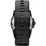 Diesel Men’s 46mm Master Chief Quartz Stainless Steel and Leather Three-Hand Watch, Color: Black (Model: DZ1657)