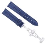 Ewatchparts 21MM LEATHER WATCH BAND STRAP CLASP COMPATIBLE WITH BAUME MERCIER CAPELAND 10064 CLIFTON BLU