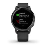 Garmin 010-02172-11 Vivoactive 4S, Smaller-Sized GPS Smartwatch, Features Music, Body Energy Monitoring, Animated Workouts, Pulse Ox Sensors And More, Black