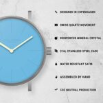 Larsen & Eriksen – Essentiel – Minimalist Analog Quartz Wrist Watch – 35 mm – 5ATM Water Resistance – Danish Design – Assembled by Hand – Silver | Blue | Brown