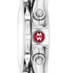 MICHELE MWW12F000090 Silver Dial White Silicone Strap Women’s Tahitan 40mm Watch