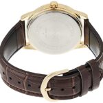 Casio Men’s Stainless Steel Quart Watch with Leather Strap, Brown, 18 (Model: EAW-MTP-V001GL-9B)