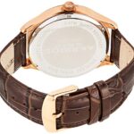 Akribos XXIV Men’s Quartz Watch – Sunray Dial with Date Window – Alligator Embossed Genuine Leather Strap Watch – AK914