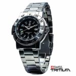 Smith & Wesson 357 Series Men’s Watch (Relojes de Hombre), Diver Swiss Tritium H3, 20 ATM Water Resistant Tactical Military Watch, Sturdy Band Strap with Swiss Precision Quartz, Father’s Day Gift (Silver)