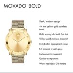 Movado Men’s 3600373 Analog Display Swiss Quartz Gold Watch