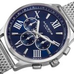 Akribos XXIV Multifunction Chronograph Watch – 3 Sub-Dials Complications On Mesh Bracelet Men’s Watch – AK844