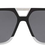 Dolce & Gabbana Men’s Round Fashion Sunglasses, Top Black/Crystal/Dark Grey, One Size
