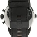 Diesel DZ7443 Reflective Blue/Red Chronograph Dial Black Leather Band Little Daddy Collection Men’s Watch