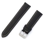 Hadley-Roma MS-906 Black 28mm Men’s Genuine Leather Watch Band