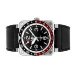Bell and Ross BR03 GMT Automatic Black Sunray Dial Men’s Watch BR0393-BL-ST/SCA