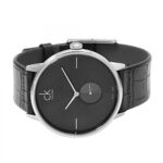 Calvin Klein Accent Men’s Watch Dial/Strap Color: Grey/Black
