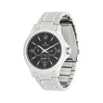 Titan Workwear Men’s Chronograph Watch | Quartz, Water Resistant, Stainless Steel Band | Silver Band and Black Dial