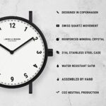 Larsen & Eriksen – Skala – Minimalist Analog Quartz Wrist Watch – 35 mm – 5ATM Water Resistance – Danish Design – Assembled by Hand – Black | White | Black