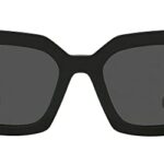 BURBERRY Daisy BE 4344 300187 Black Plastic Square Sunglasses Grey Lens