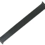 Hadley Roma MB7288BL 16-22mm Black PVD Metal Expansion Watch Band