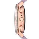 Fossil Women’s Gen 6 42mm Stainless Steel and Silicone Touchscreen Smart Watch, Color: Rose Gold, Purple (Model: FTW6080V)