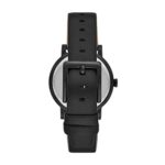 DKNY Women’s Soho D Quartz Stainless Steel and Leather Watch, Color: Black (Model: NY6619)