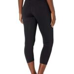 Juicy Couture Women’s High Waisted Crop Yoga Tight, Deep Black, Large