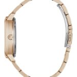 GUESS Ladies Trend Clear 36mm Watch – Glitz Dial with Rose Gold-Tone Stainless Steel Case & Bracelet
