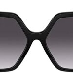 BURBERRY BE 4324 30018G Black Metal/Plastic Oversized Sunglasses Grey Gradient Lens