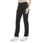 Juicy Couture Women’s Essential High Waisted Cotton Yoga Pant, Deep Black, X-Large