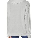 Juicy Couture Women’s Embossed Logo Hoodie Tunic, Light Grey Heather, Large