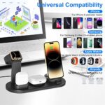 Wireless Charger 4 in 1 Magnetic Apple Wireless Charging Station for iPhone 14/14 Plus/13/12/11 Pro/Pro Max for AirPods 3/2/1, Pro 2/1, for Apple Watch Ultra 8 7 6 SE 5 4 3