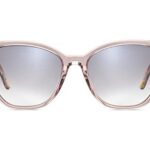 Juicy Couture Women’s JU 603/S Rectangular Sunglasses, Crystal Pink/Brown Shiny Silver Mirrored, 54mm, 17mm
