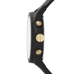 Armani Exchange Men’s Chronograph Black Silicone Strap & Luggage Tag Gift Set (Model: AX7105)