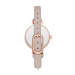 Kate Spade New York Women’s Hollis Quartz Stainless Steel and Leather Watch, Color: Rose Gold, Gray (Model: KSW1548)