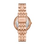 Fossil Women’s Jacqueline Quartz Stainless Steel Three-Hand Watch, Color: Rose Gold (Model: ES5275)