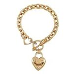 Juicy Couture Goldtone Heart Charm Toggle Bracelet For Women