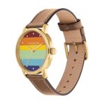 COACH 14503971 Rainbow Dial Brown Leather Strap Ladies Grand 36mm Watch