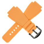 24mm Rubber Strap Orange Diver Watch Band fits Bell & Ross BR01 BR03 PVD Buckle