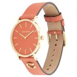 COACH 14503922 Coral Dial Coral Strap Ladies Perry 36mm Watch