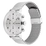 Calvin Klein Men’s Multifunction Stainless Steel and Mesh Bracelet Watch, Color: Silver (Model: 25200107)