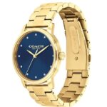 COACH 14503970 Blue Dial Gold Stainless Steel Bracelet Ladies 36mm Grand Watch